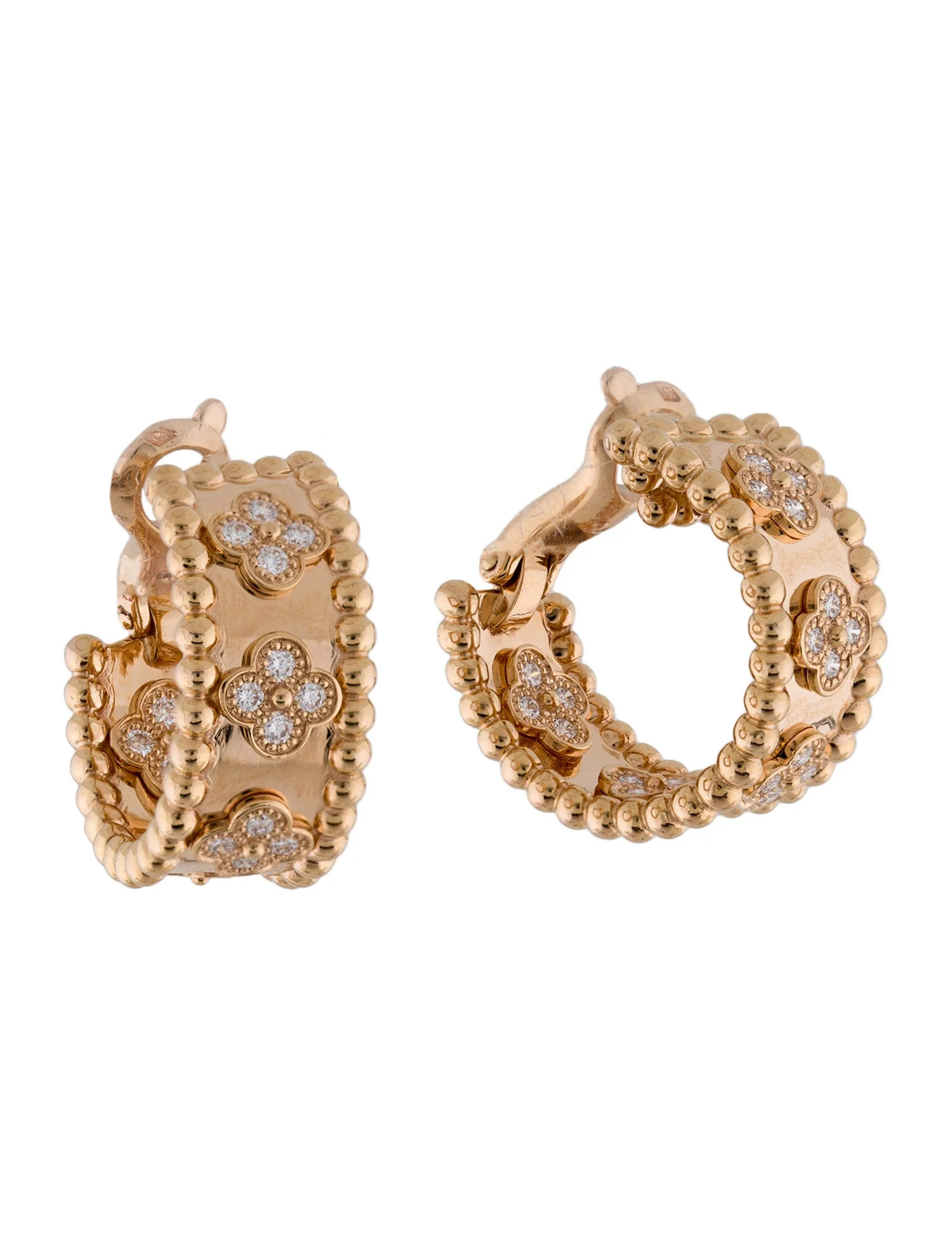 Perlée Clovers Hoop Earrings | The RealReal