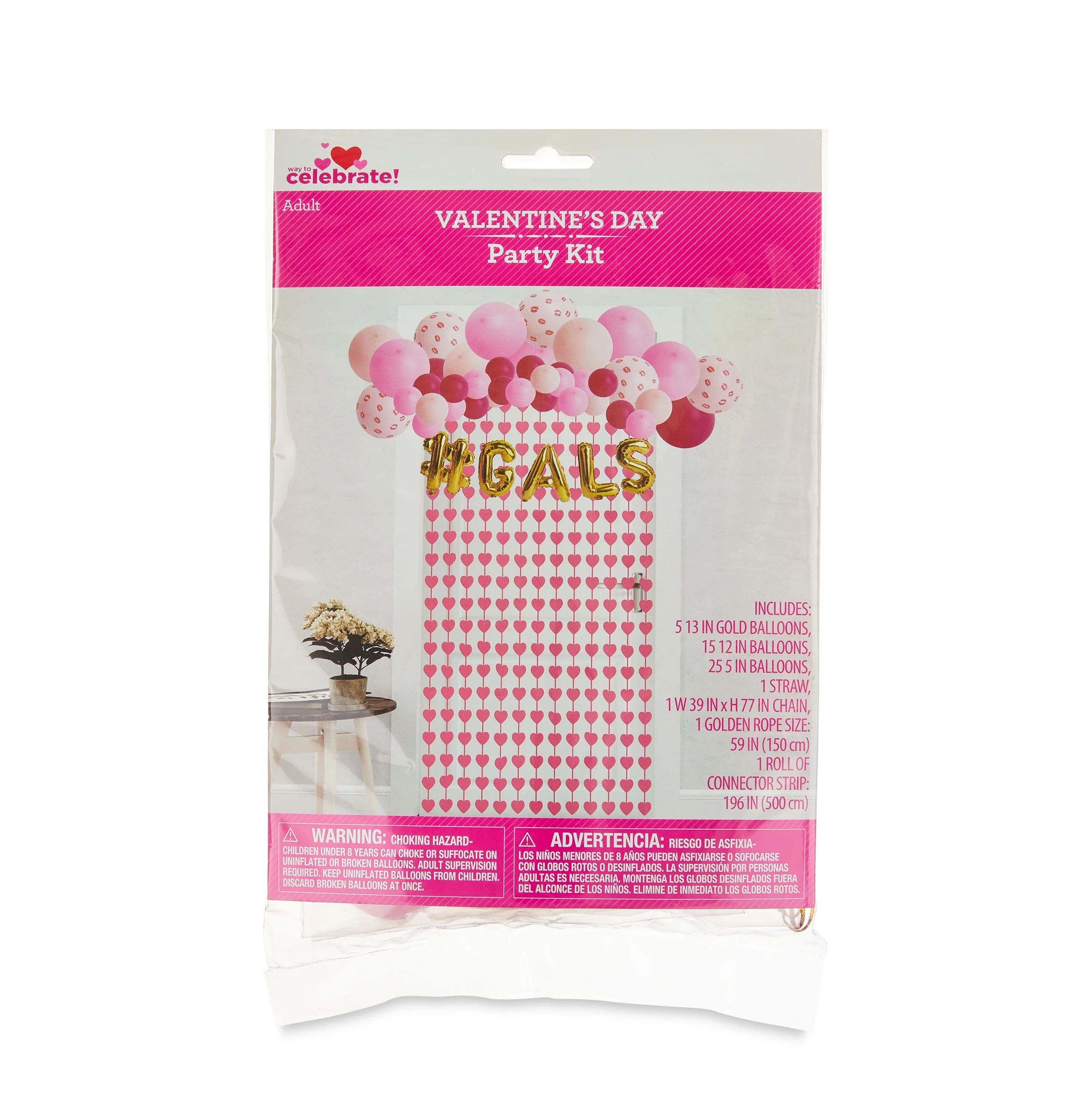 Valentine's Day Galentine Party Kit, by Way To Celebrate | Walmart (US)