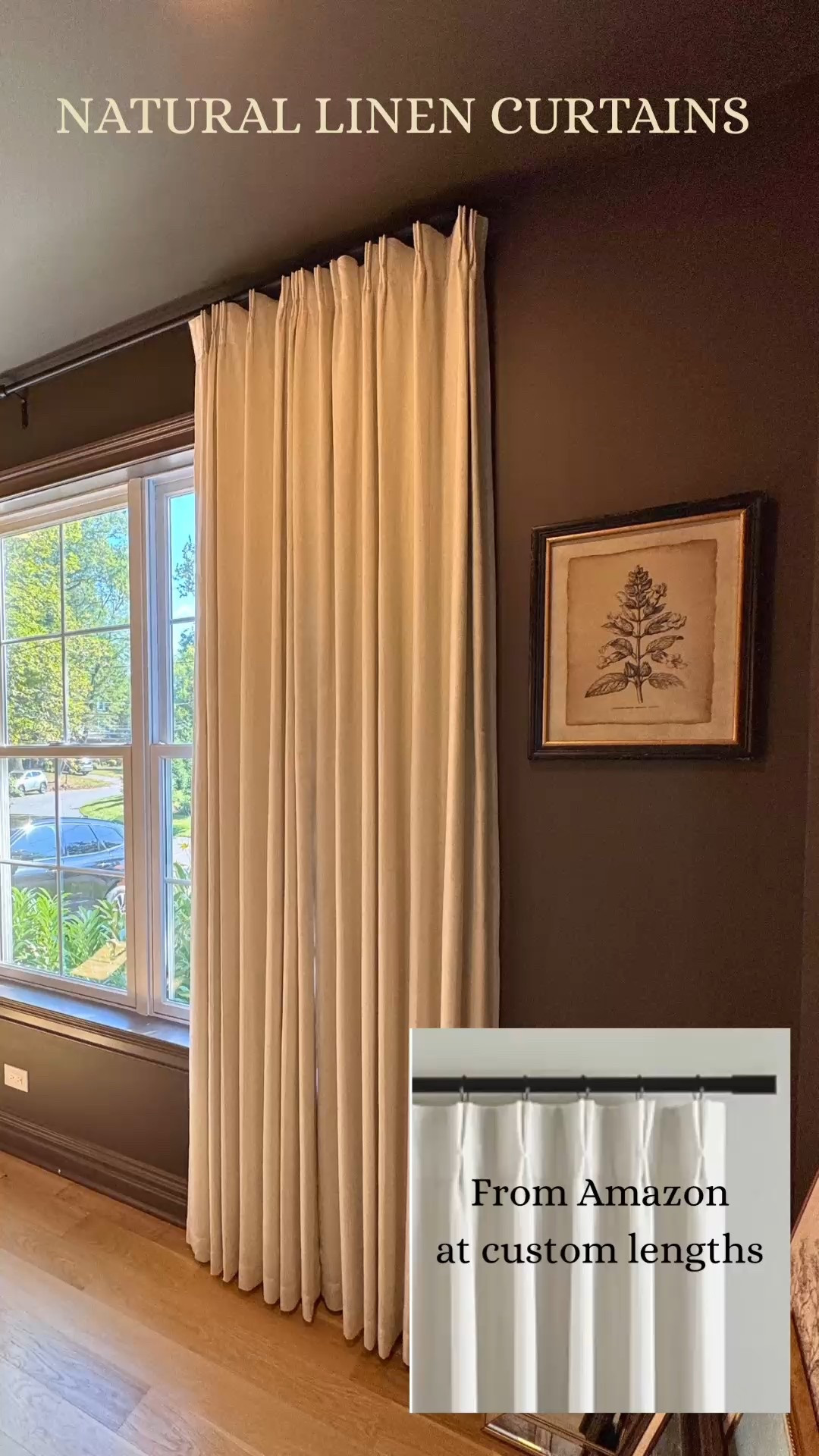 Impressed with these linen curtains from Amazon that come at different custom lengths - these are 105 inches & I bought 2 sets  

#LTKFamily #LTKHome #LTKFindsUnder100