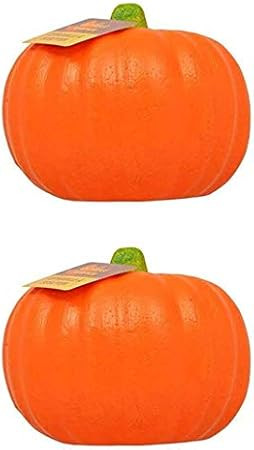 Two Orange Carvable Pumpkin Foam Decoration | Amazon (US)