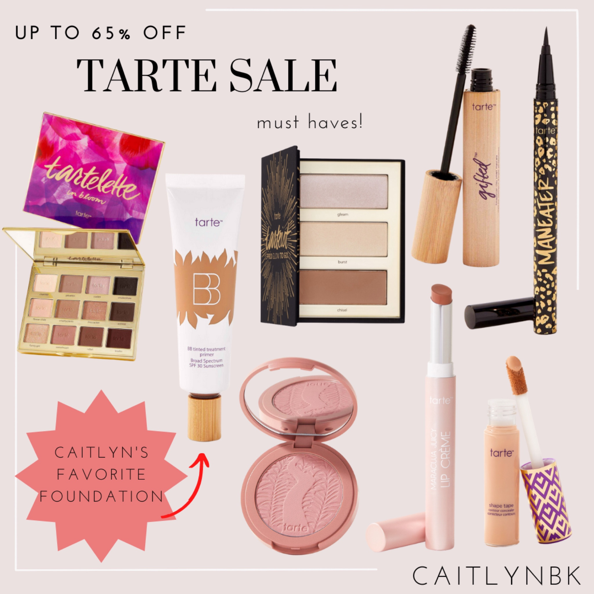 Just a few of the MANY things that I love from Tarte, and they’re all on sale! #TarteSale 

#LTKsalealert #LTKFind #LTKbeauty