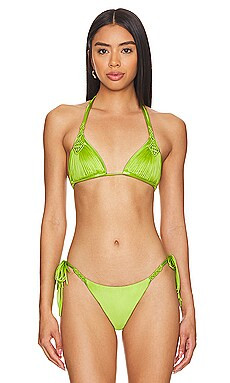 PQ Mila Triangle Bikini Top in Lime from Revolve.com | Revolve Clothing (Global)