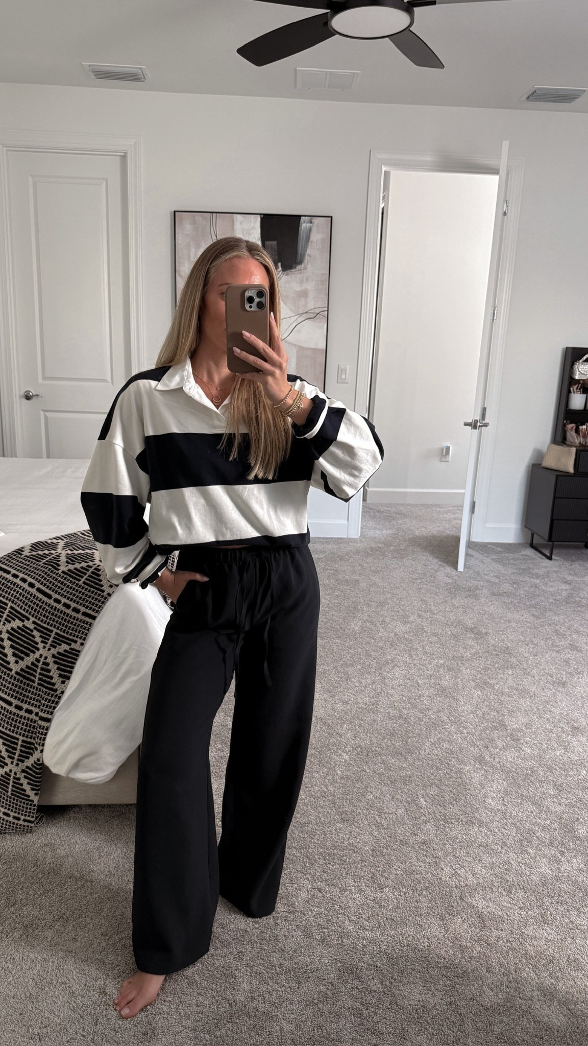 The @Aritzia lodge pants paired with a striped polo is perfect for spring outfit transitions. Wearing small in both. 





#LTKootd #LTKSeasonal