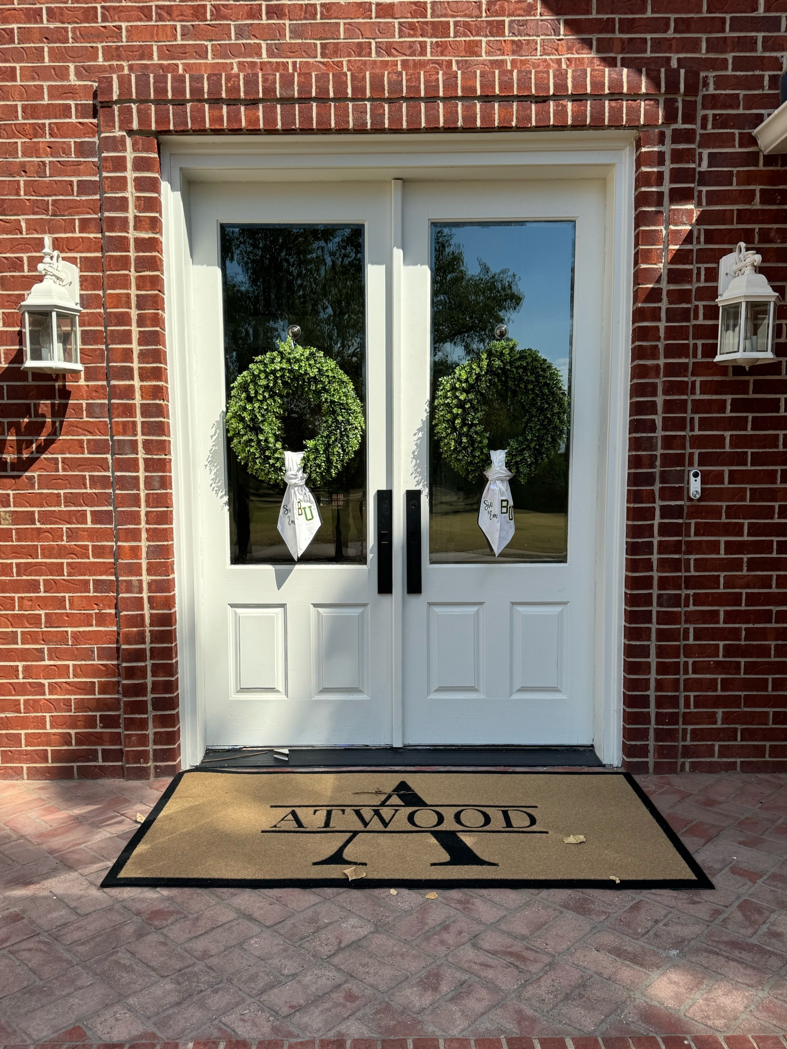 Custom double door door mat! 

#LTKSeasonal #LTKHome #LTKFamily