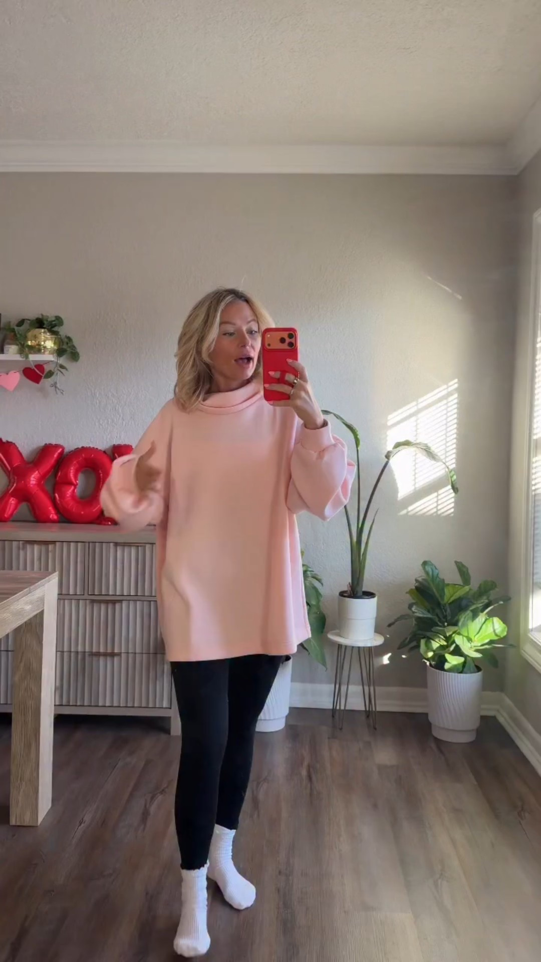Comment SHOP for a 🔗 to this mockneck. Perfect for your Galentine’s or Valentine’s Day! 

 ⬇ https://liketk.it/5QRST #ootd #style #cozy #outfit #oldnavytryon