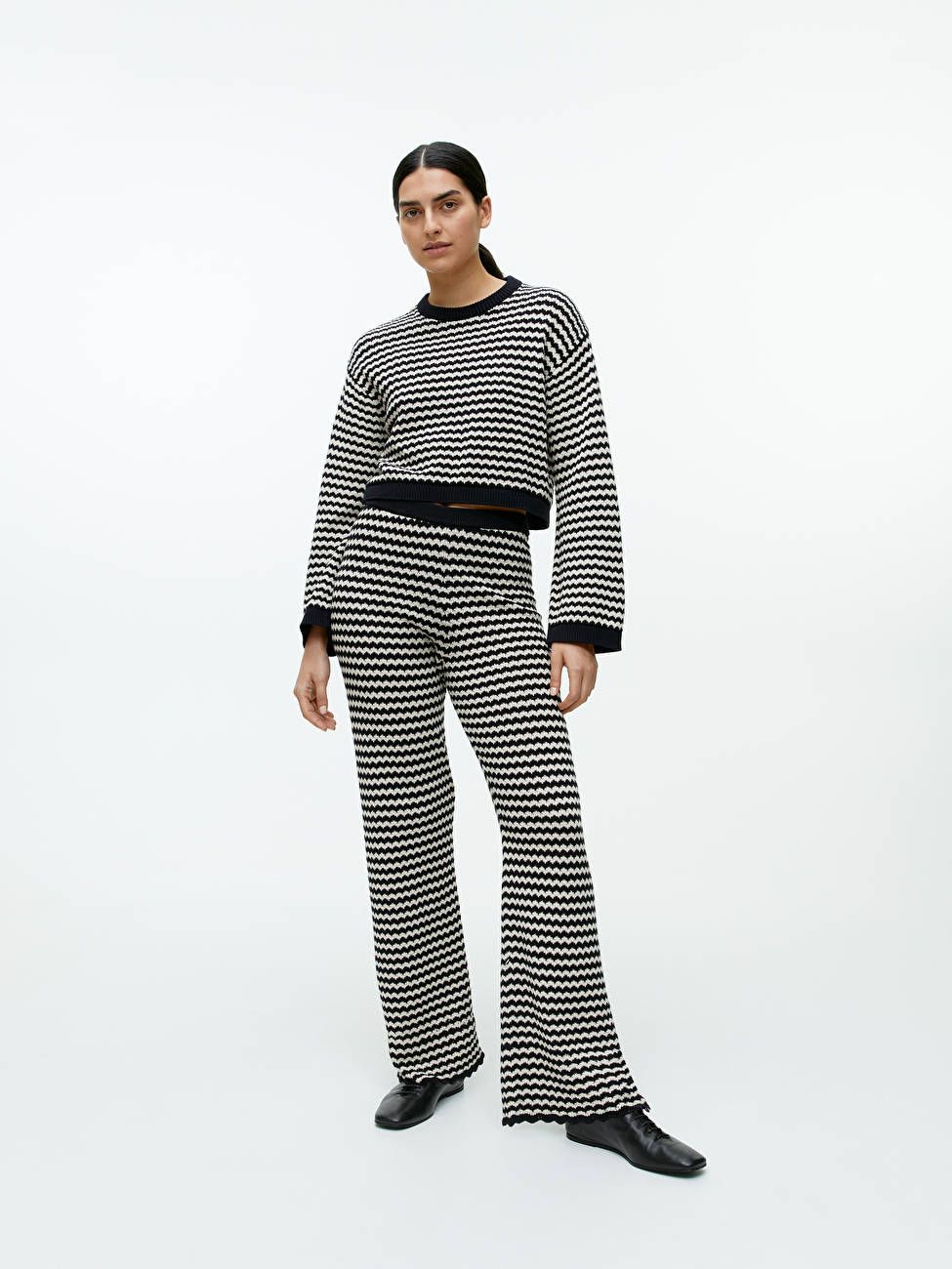 Knitted Cotton Trousers | ARKET