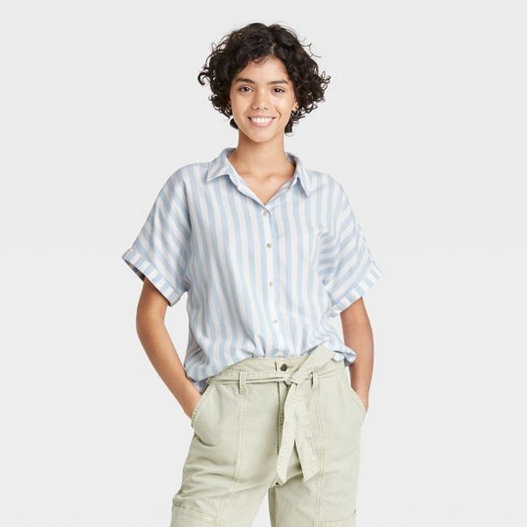 Women's Dolman Short Sleeve Button-Down Shirt - Universal Thread™ | Target