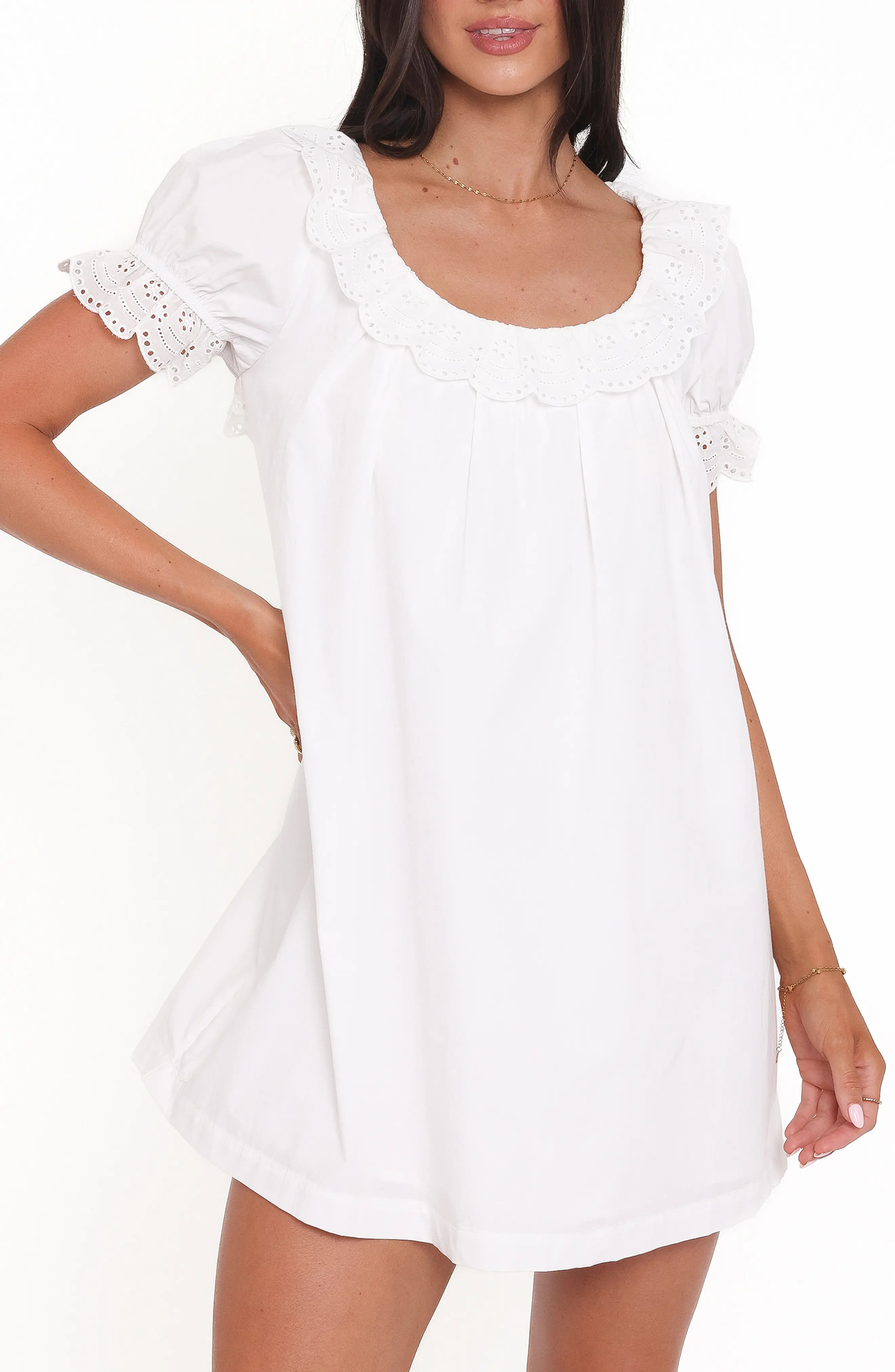 Merlyn Eyelet Ruffle Shift Dress (Women) | Nordstrom | Nordstrom