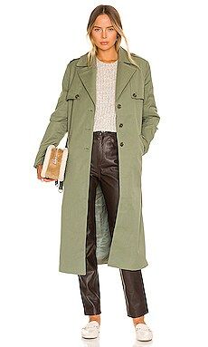 L'Academie Olenna Trench in Forest Green from Revolve.com | Revolve Clothing (Global)