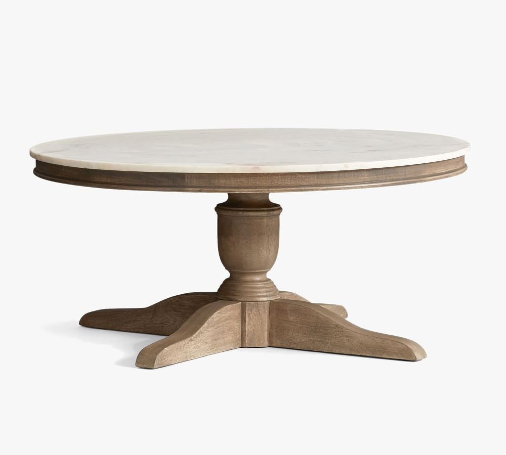 Alexandra 39" Round Marble Coffee Table | Pottery Barn (US)
