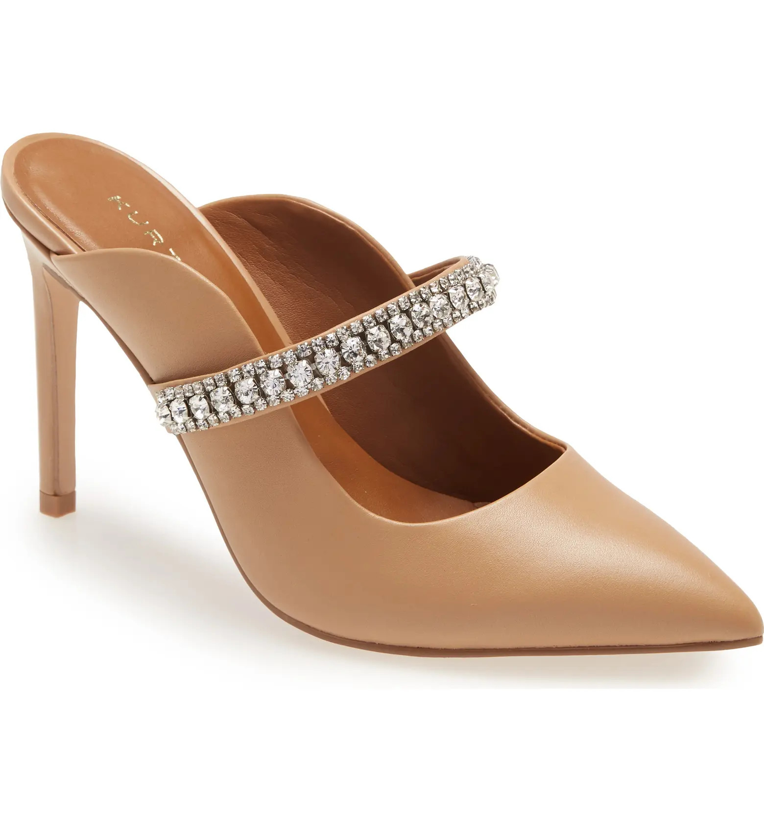 Duke Crystal Strap Pointed Toe Mule | Nordstrom