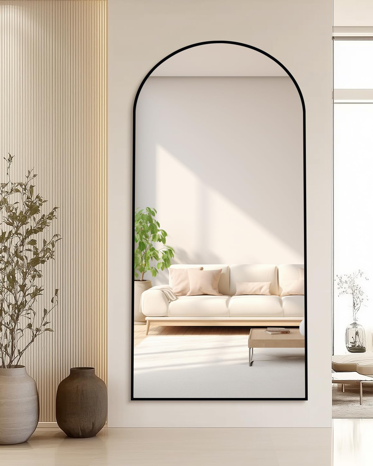 SUNQUEEN Arched Mirror Full Length, 71"×32" Full Length Mirror with Stand, Standing Floor Mirror... | Amazon (US)