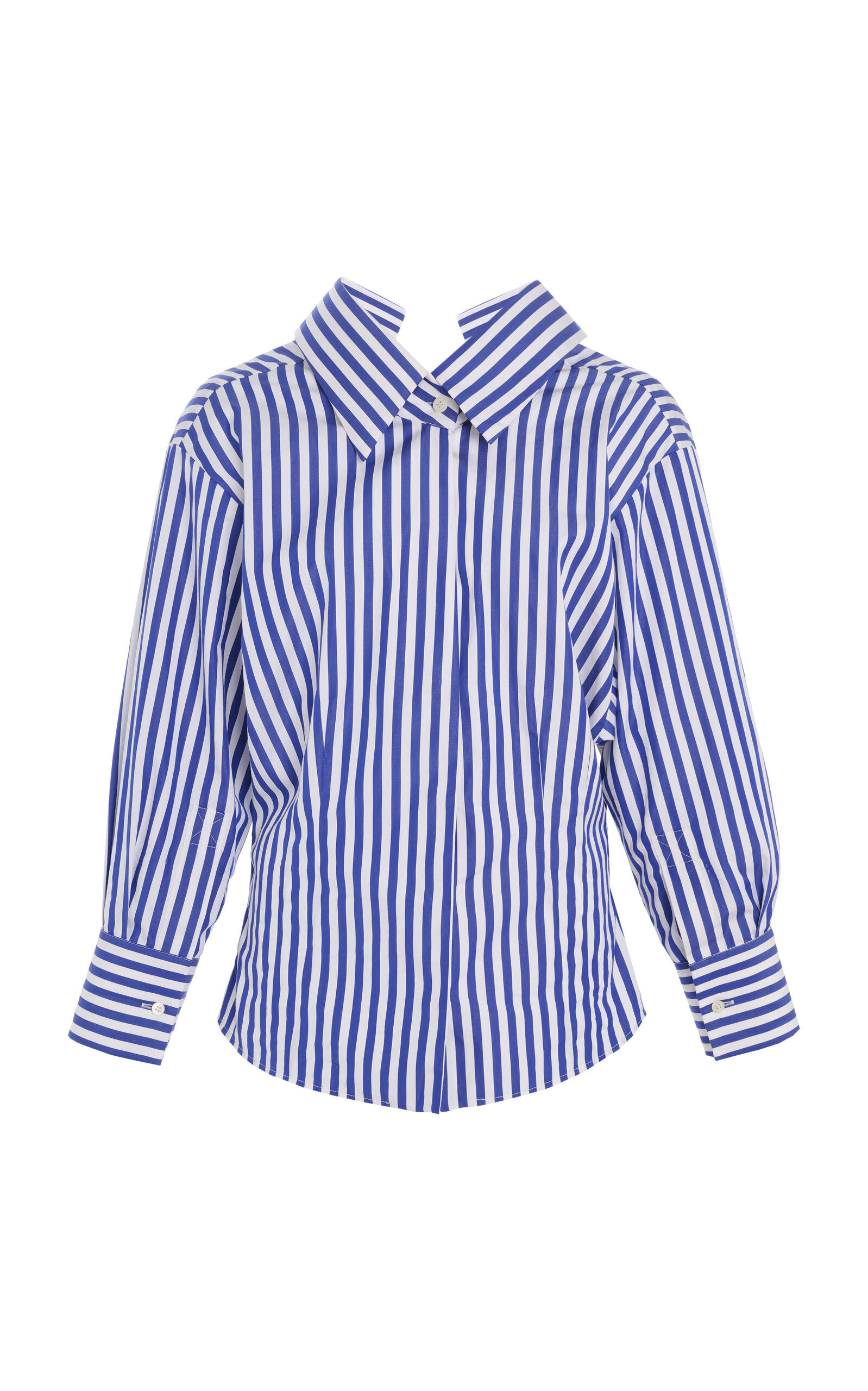 Givenchy Sculpted Striped Cotton Poplin Shirt - Moda Operandi | Moda Operandi (Global)