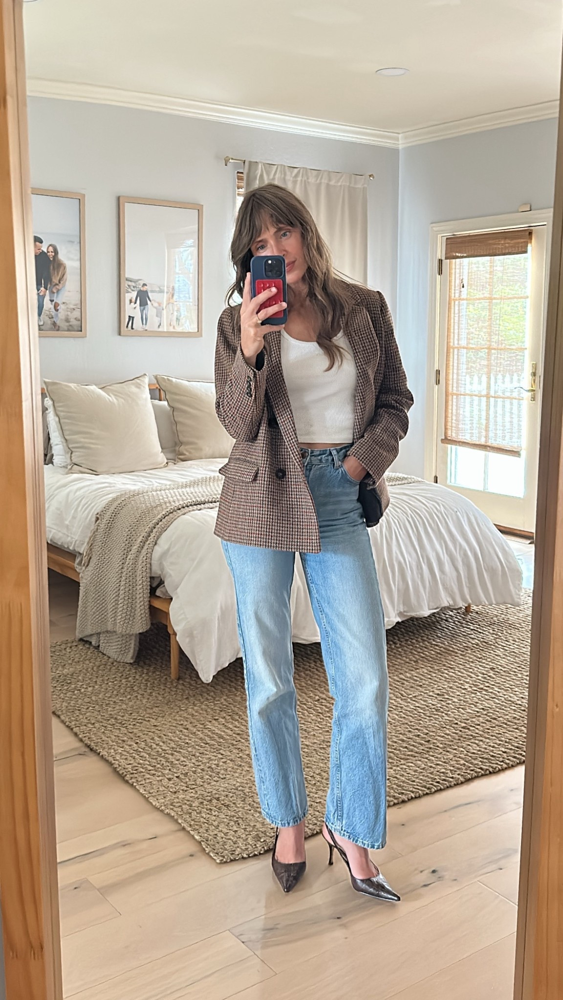 sized up on jeans bc no stretch 🫶🏼