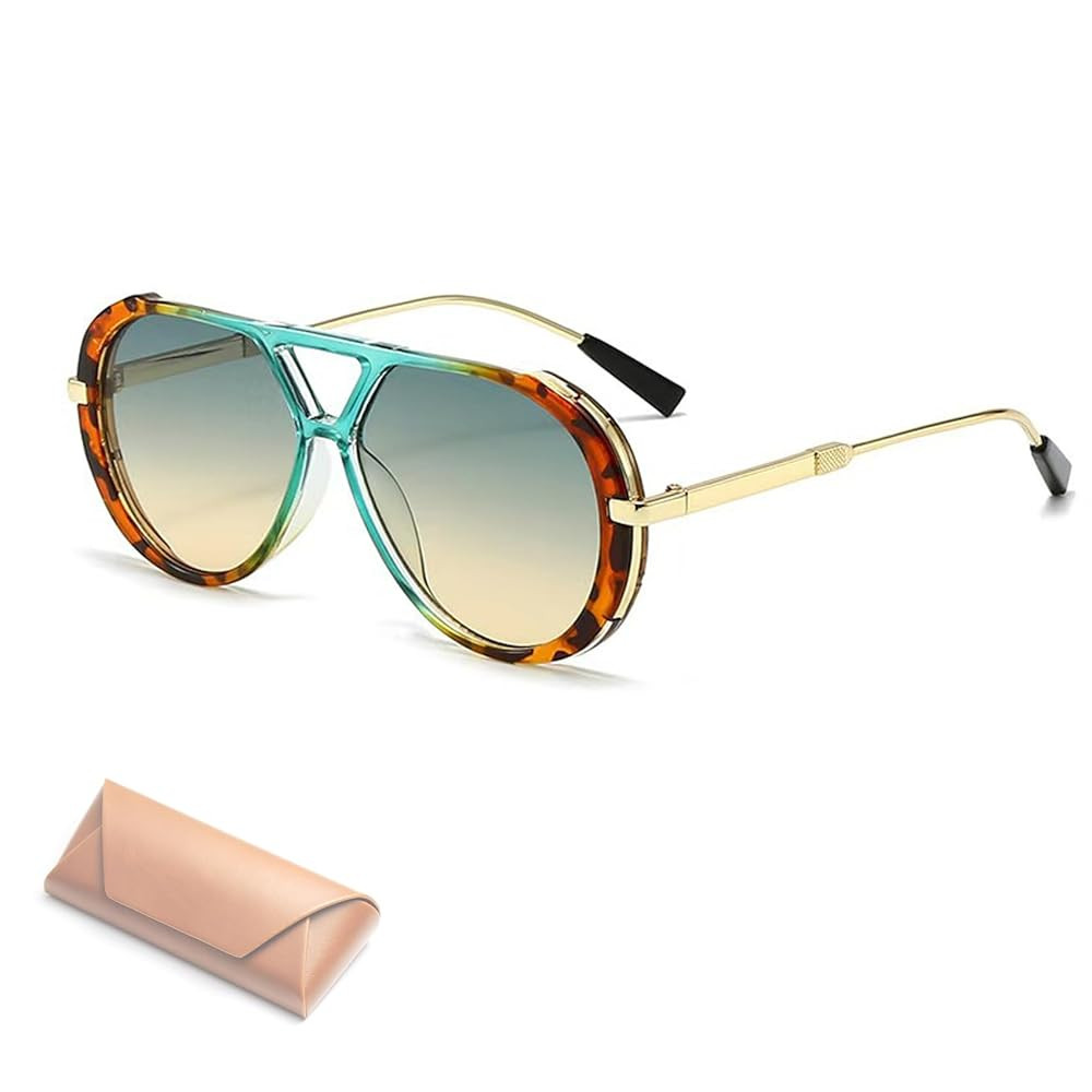 Panther Aviator Sunglasses, Double Beam Design Fashion Vintage Shades Retro Sun Glasses Women of ... | Amazon (US)