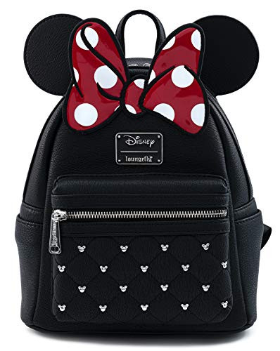 Loungefly Disney Minnie Mouse Bow Faux Leather Womens Double Strap Shoulder Bag Purse | Amazon (US)
