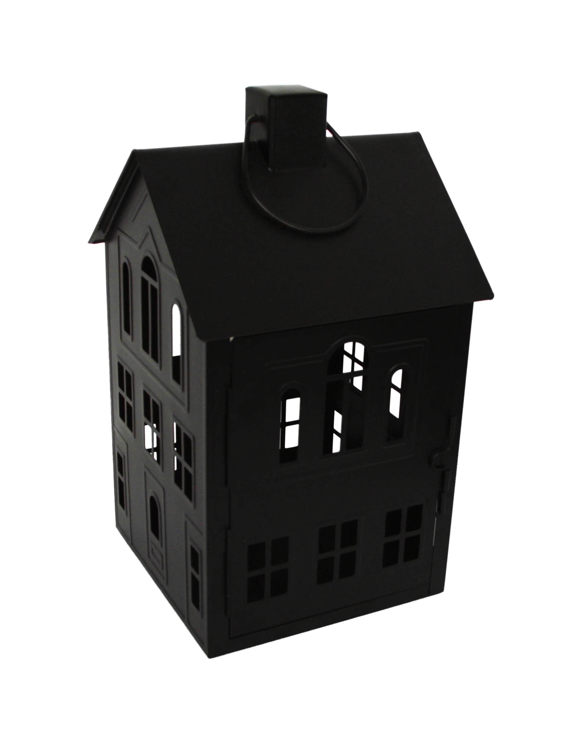 Better Homes & Gardens Black House Candle Holder Lantern | Walmart (US)