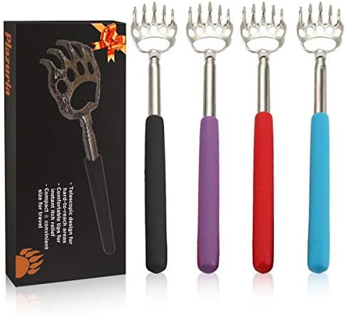 (4-Pack) Plazuria Portable Extendable Telescopic Bear Claws Metal Back Scratchers/Hand Massager/B... | Amazon (US)