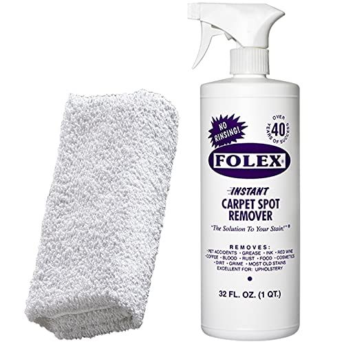 FOLEX Instant Carpet Spot Remover + Daley Mint Cloth | Instant Rug, Upholstery, and Carpet Spot Remo | Amazon (US)