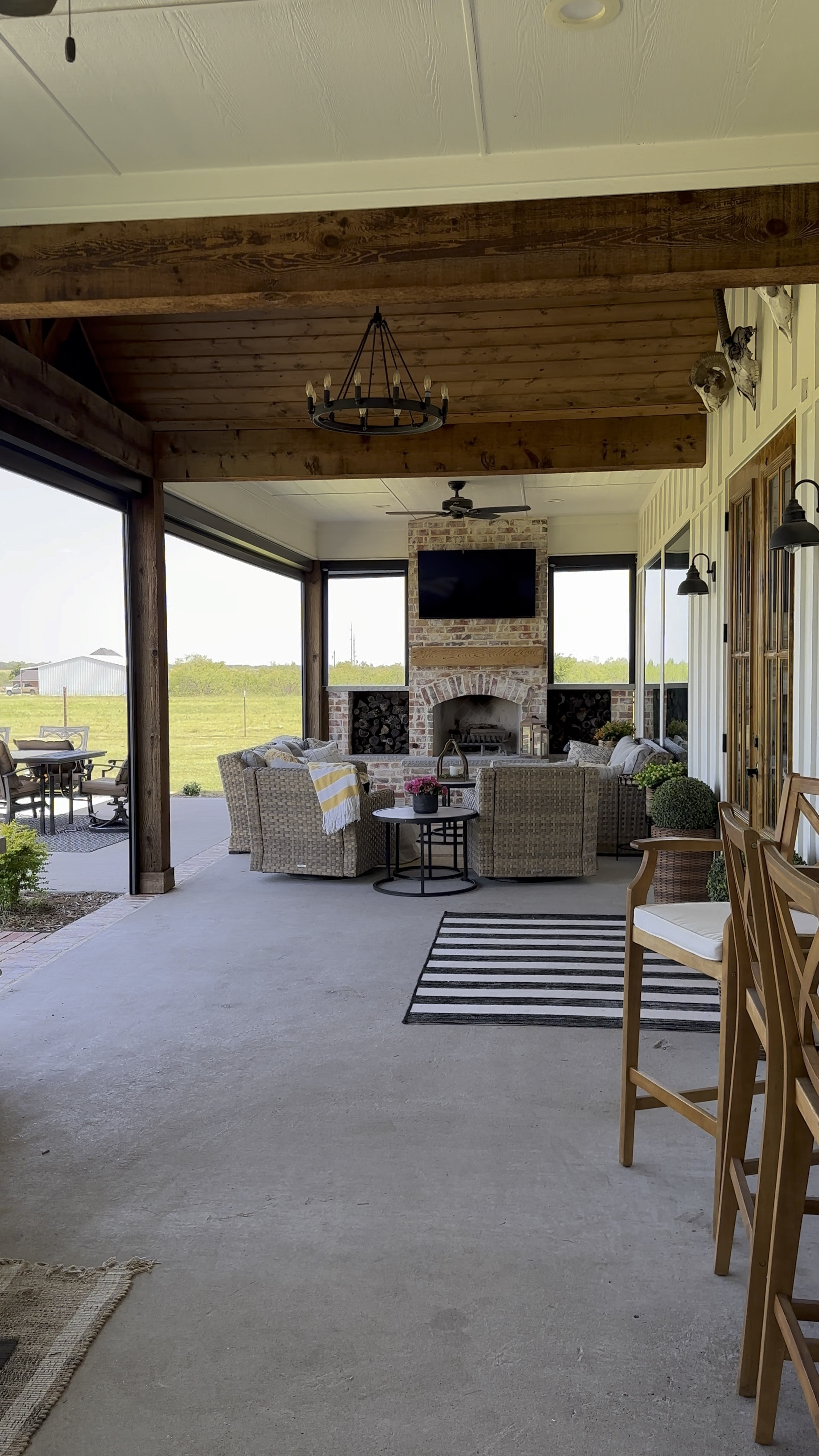 Back porch patio, spring porch, farmhouse, Walmart, outdoor fireplace, outdoor kitchen, outdoor grill, outdoor rug outdoor barstools, target 

#LTKsalealert #LTKhome #LTKVideo