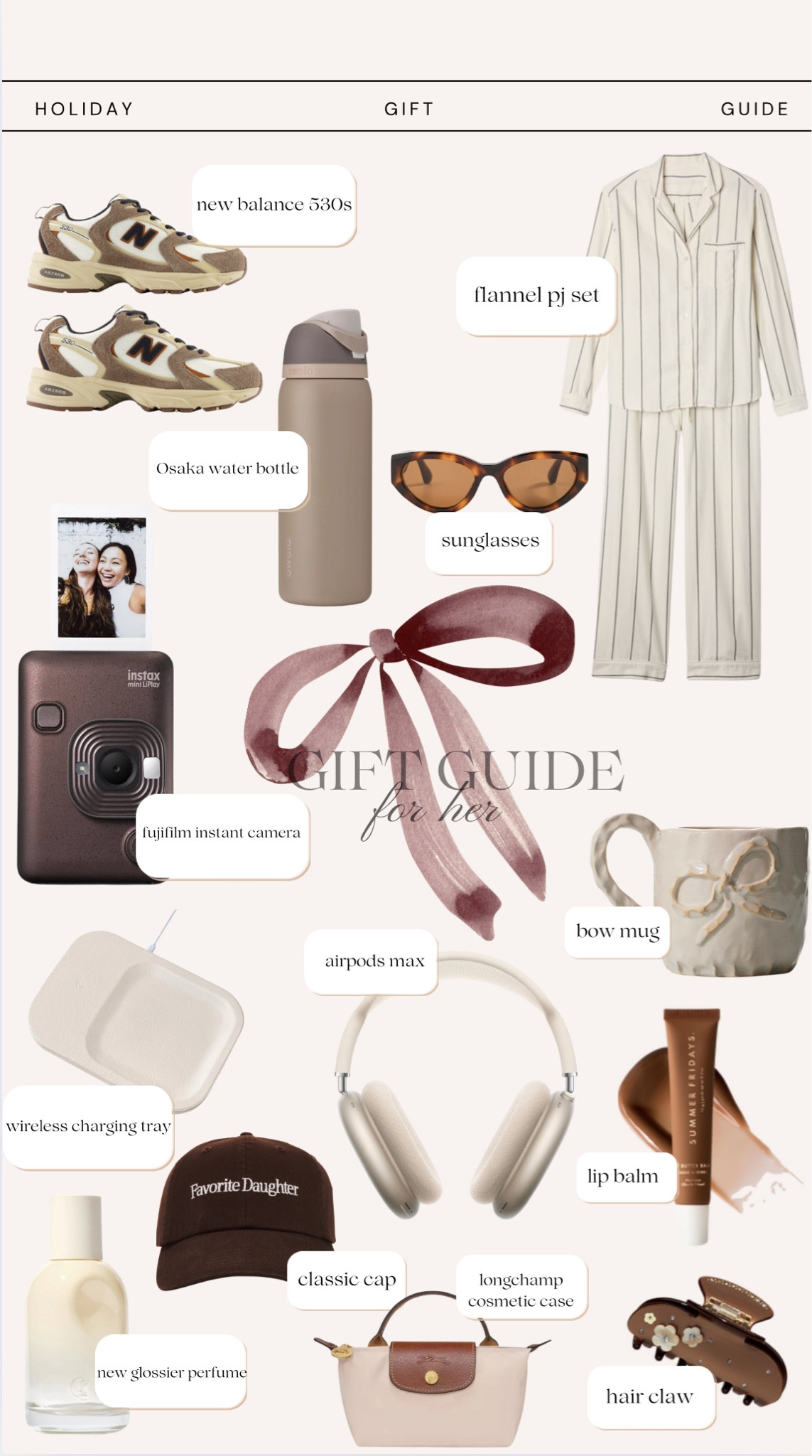 Gift guide for her 🤎

Holiday gift guide 
Christmas gifts 
Gifts for her 
Teens 
Women gifts 
Christmas 
Gift ideas 


#LTKFindsUnder100 #LTKHoliday #LTKGiftGuide