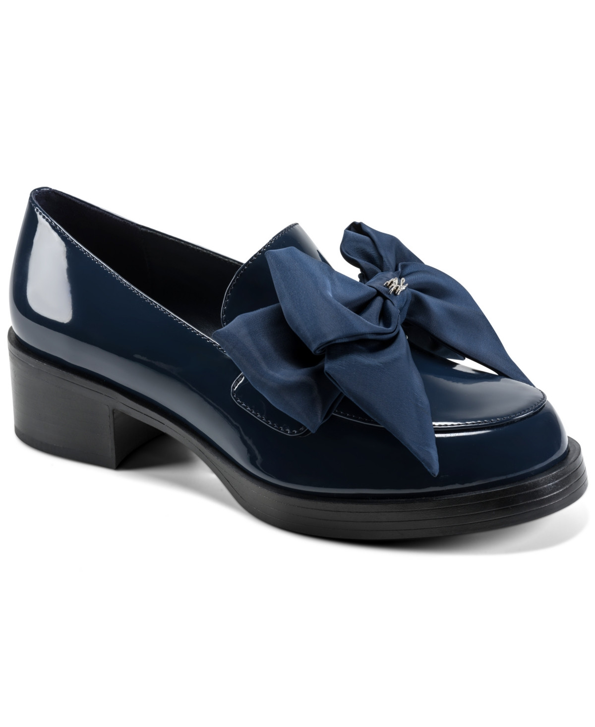 Karl Lagerfeld Paris Women's Camilia Bow Slip-On Loafers - New Navy Patent | Macy's