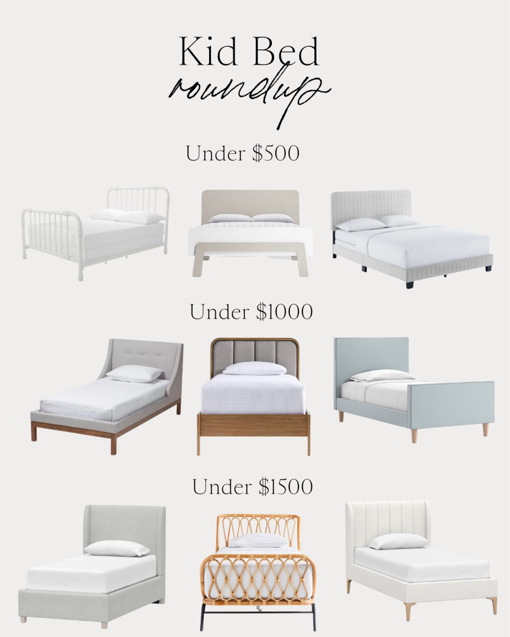 Shop this kid bedroom roundup featuring three different price points! 
Kids beds, upholstered beds, twin beds, full beds, beds under $500, Crate & Barrel beds, furniture, bedroom, Pottery Barn, Wayfair finds

#LTKstyletip #LTKsalealert #LTKkids