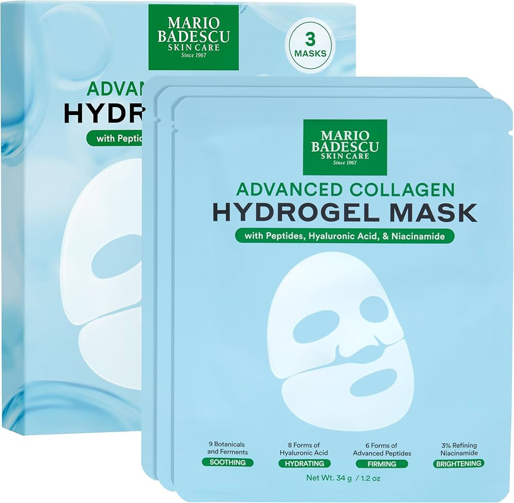 Mario Badescu Advanced Collagen Hydrogel Mask Set of 3 | Face Mask with Peptides, Hyaluronic Acid... | Amazon (US)