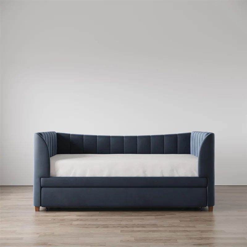 Valentina Twin Upholstered Daybed with Trundle | Wayfair North America