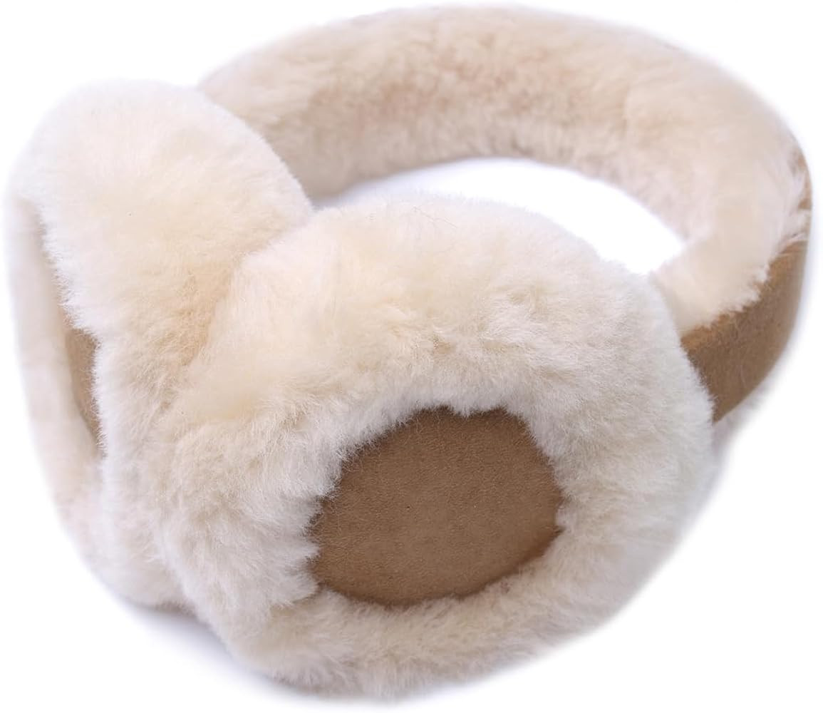 Harssidanzar Classic Winter Earmuffs for Men Women, Unisex Sheepskin Earmuffs, Foldable Earmuffs,... | Amazon (CA)