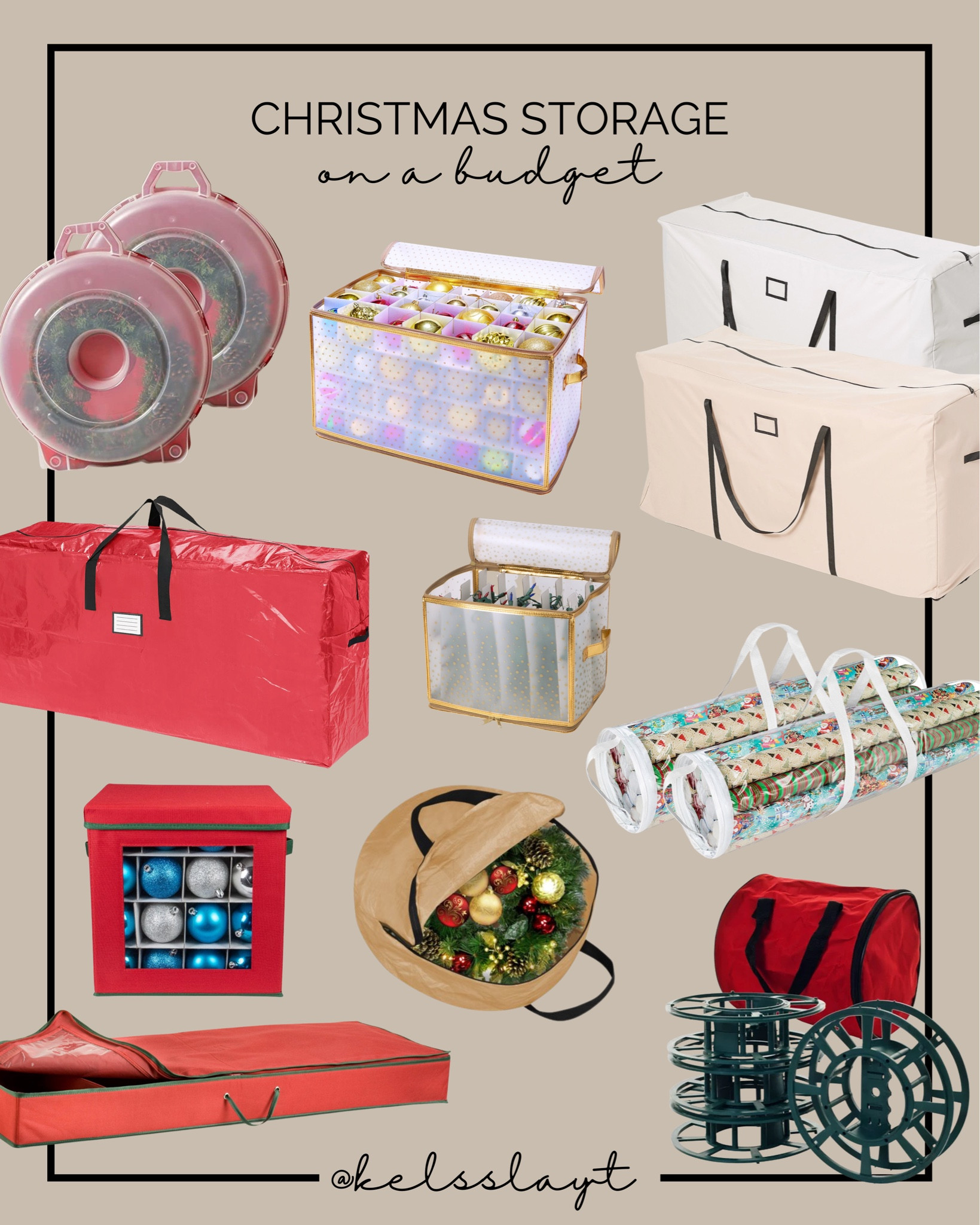 Christmas storage, Christmas decor, Christmas tree storage, Christmas light storage, Christmas ornament storage 

#LTKSeasonal #LTKunder50 #LTKHoliday