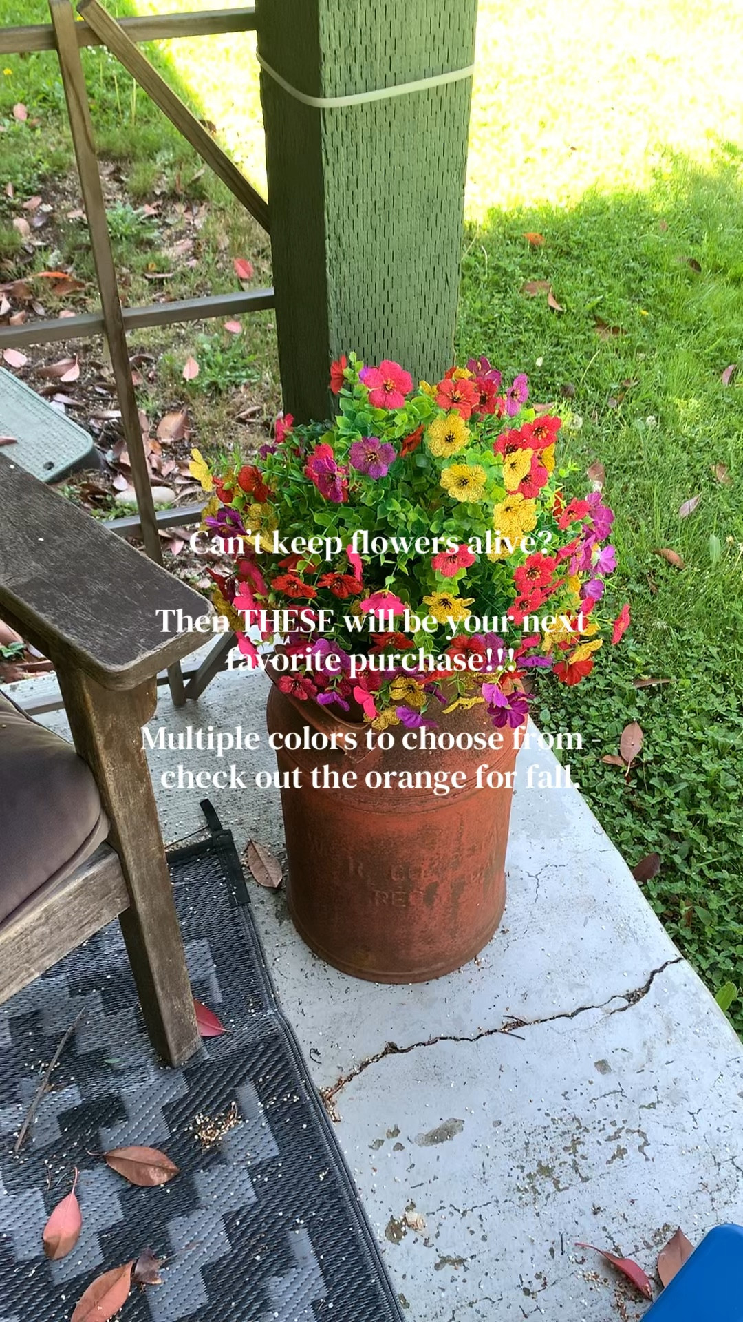 Still time to get your yard looking beautiful with this faux flower stakes ! They have the most beautiful fall colors as well if you’re already planning your fall porch! #fallflowers #frontporchdecor #fauxflowers #flowerstakes

#LTKHome