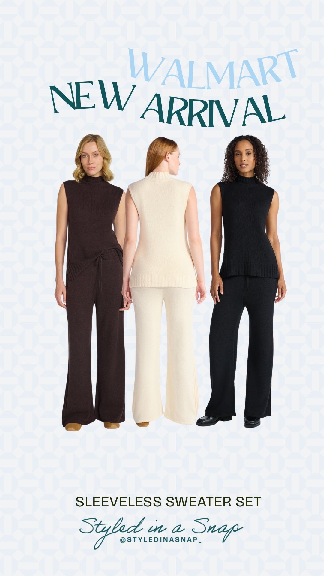 Loving this super cute new mock neck, sleeveless sweater set from Walmart! This will go fast!

#LTKSeasonal #LTKHoliday #LTKGiftGuide