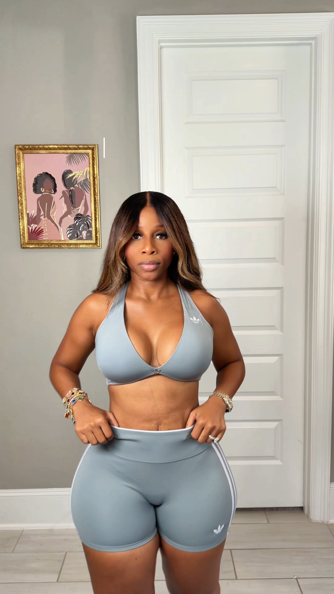 New @adidas collection has me in a chokehold

￼ burgundy bra size small
Gray and pink bra size medium
All bottoms medium
All jackets X small

#LTKfitnessgoals #LTKActive #LTKootd