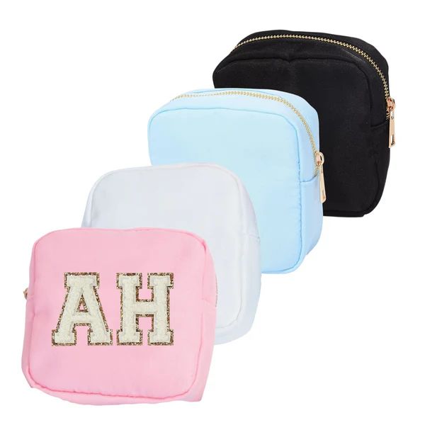 Mini Nylon Pouch with Patches | Sprinkled With Pink