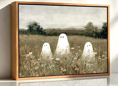 Framed-Halloween Ghost Canvas Wall Art-12x16in | Amazon (US)