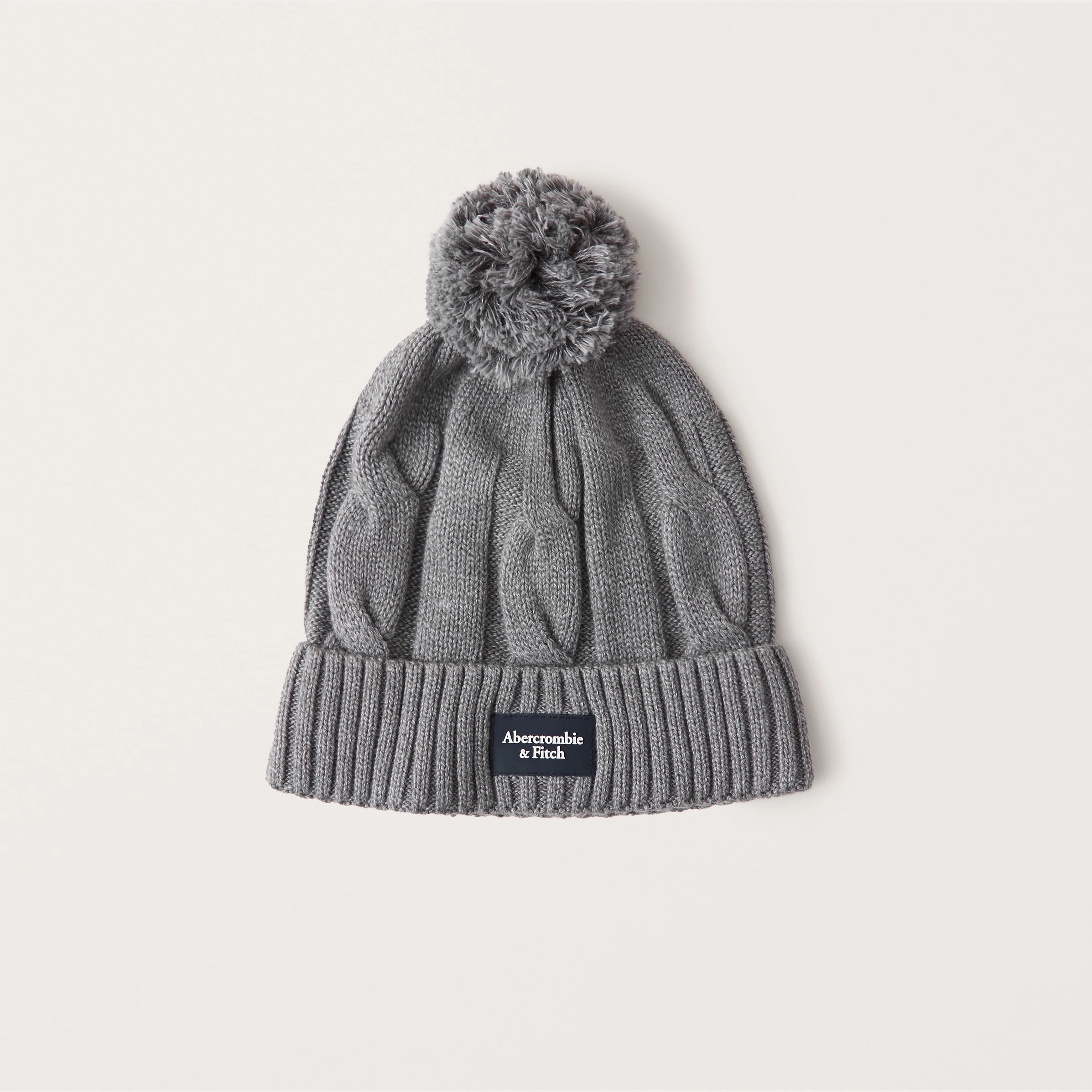 Cable Knit Pom Beanie | Abercrombie & Fitch (US)