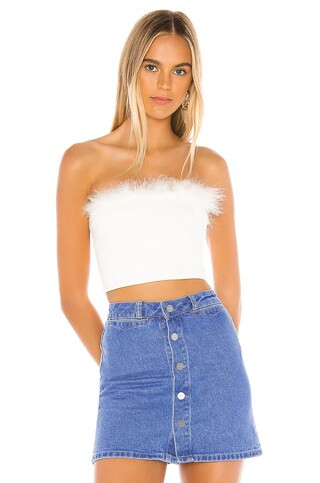 superdown Olivia Strapless Top in White from Revolve.com | Revolve Clothing (Global)