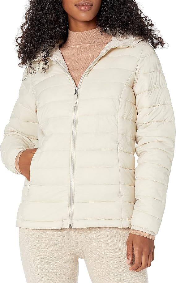 Amazon Essentials Women's Lightweight Long-Sleeve Full-Zip Water-Resistant Packable Hooded Puffer... | Amazon (US)