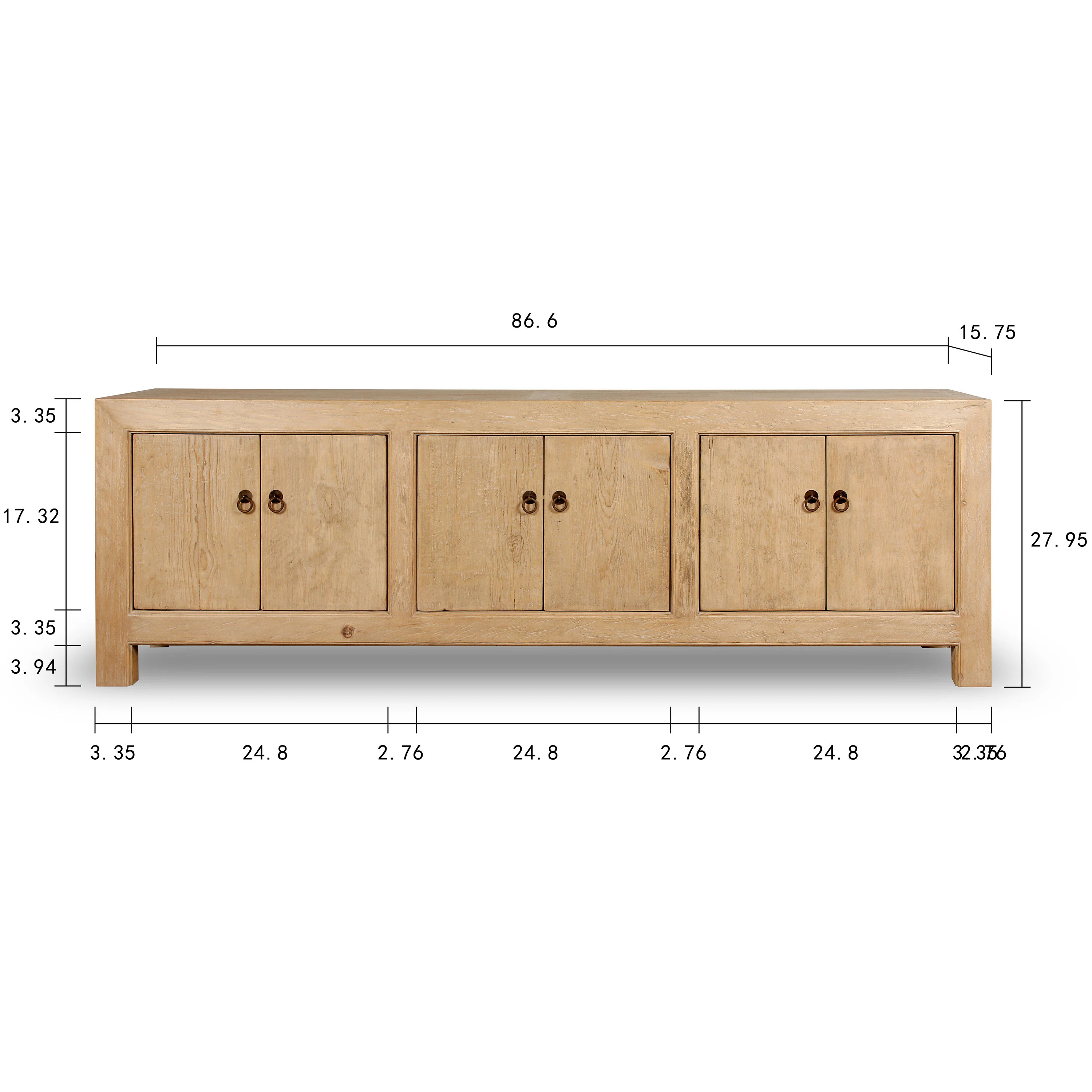Lily's Living Solid Wood 6 - Door Accent Cabinet | Wayfair | Wayfair North America