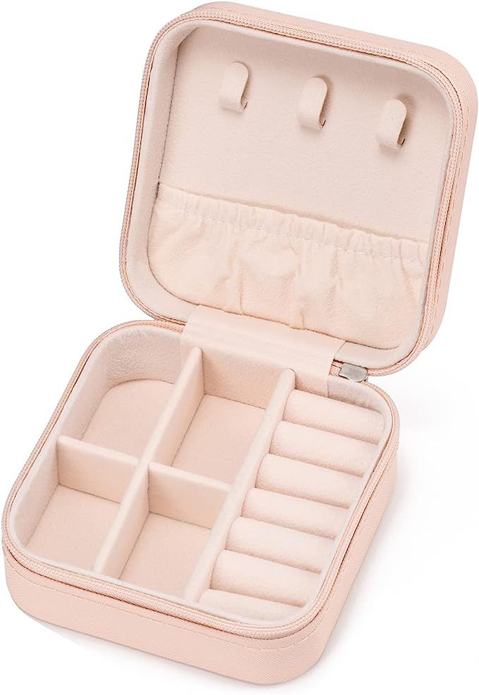 Mini Jewelry Travel Case,Small Jewelry Box,Traveling Jewelry Organizer,Portable Jewellery Storage... | Amazon (US)