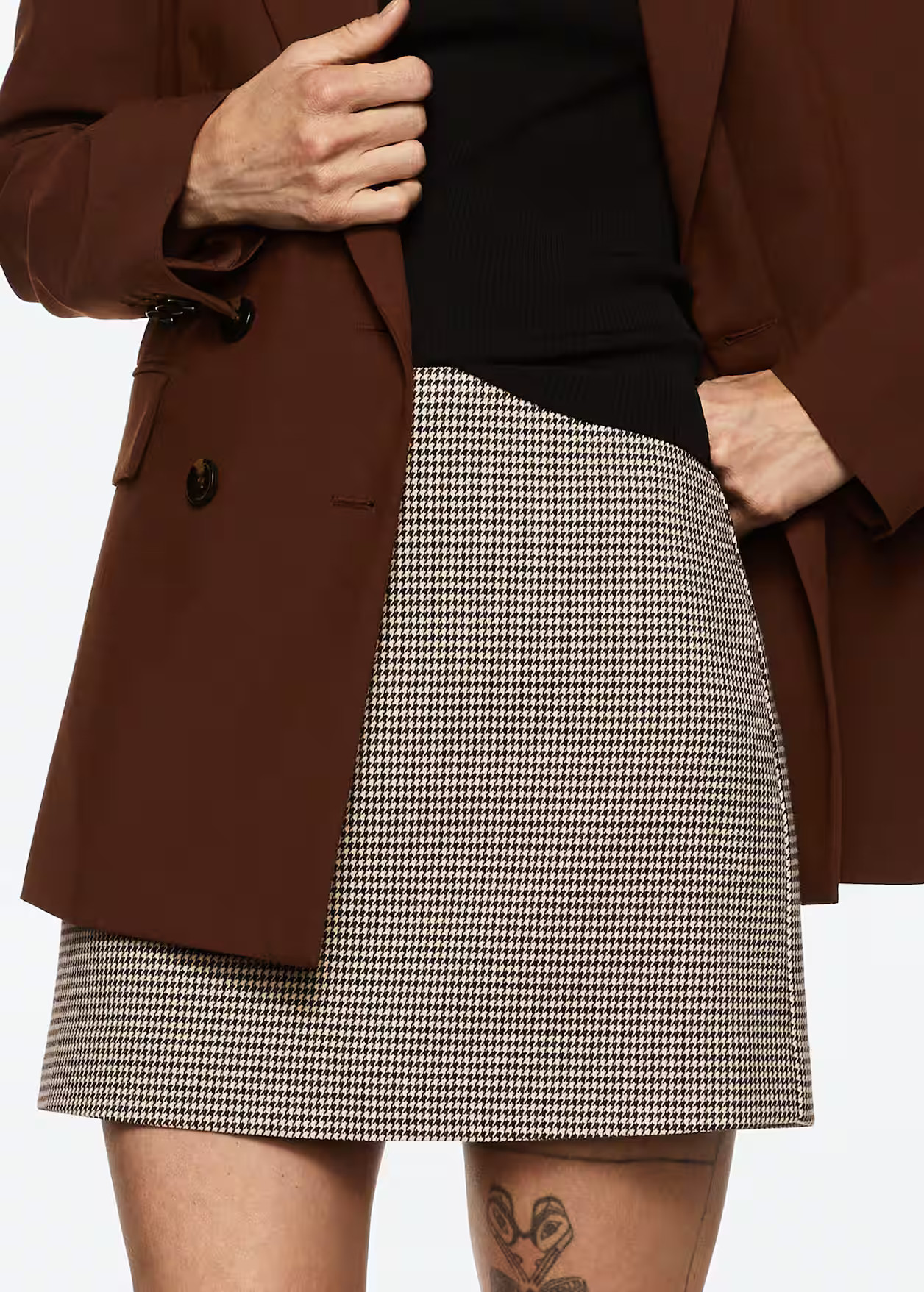 Houndstooth miniskirt | MANGO (US)