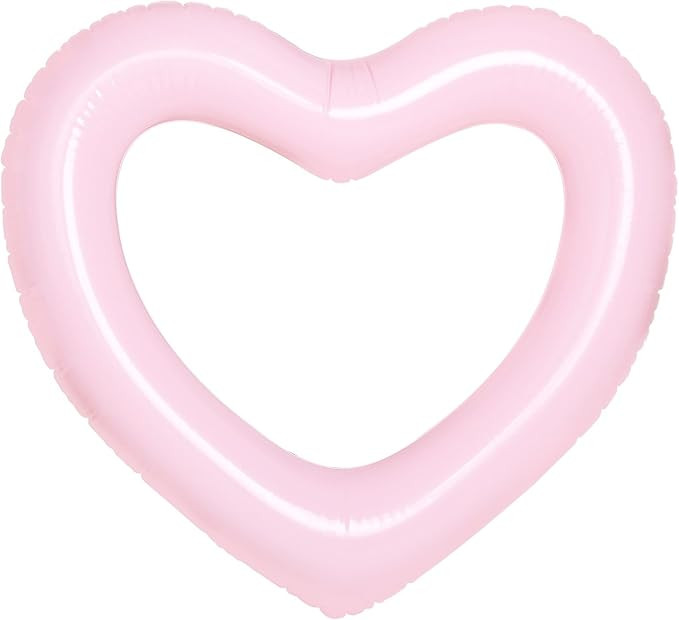 HeySplash Inflatable Swim Rings, 47.3" x 39.4" Heart Shaped Swimming Pool Float Loungers Tube Rin... | Amazon (US)