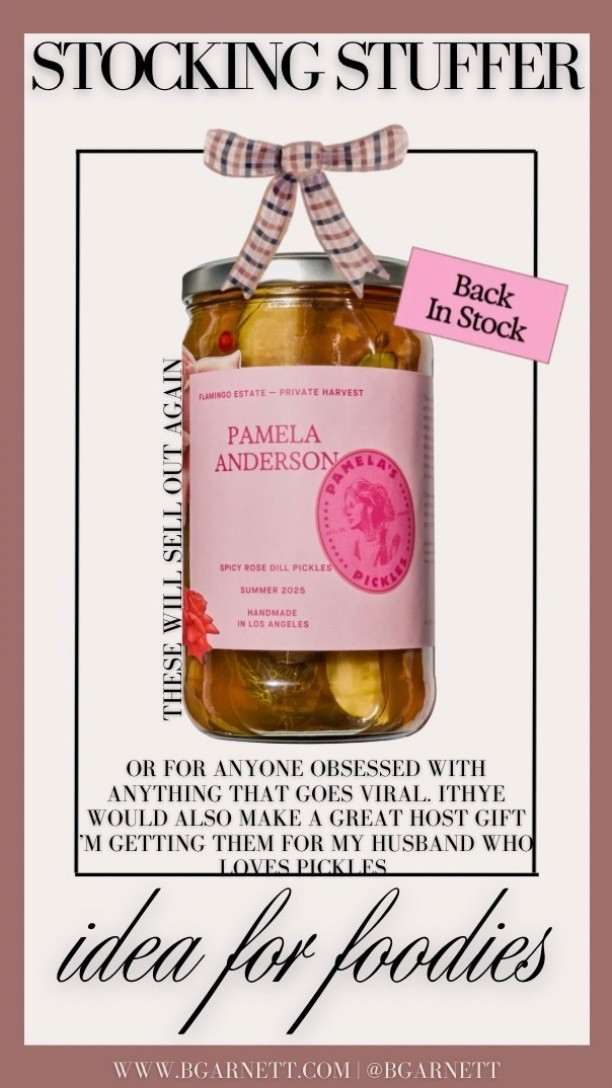 Stocking stuffer idea that *will* sell out. Perfect for foodies, lovers of viral products, and people who love pickles like my husband. 

…also a great host gift idea 

Stocking stuffers | host gifts | viral gifts | gifts for her | gifts for him | gifts for foodies Pamela Anderson pickles 

#LTKHoliday #LTKFamily #LTKGiftGuide