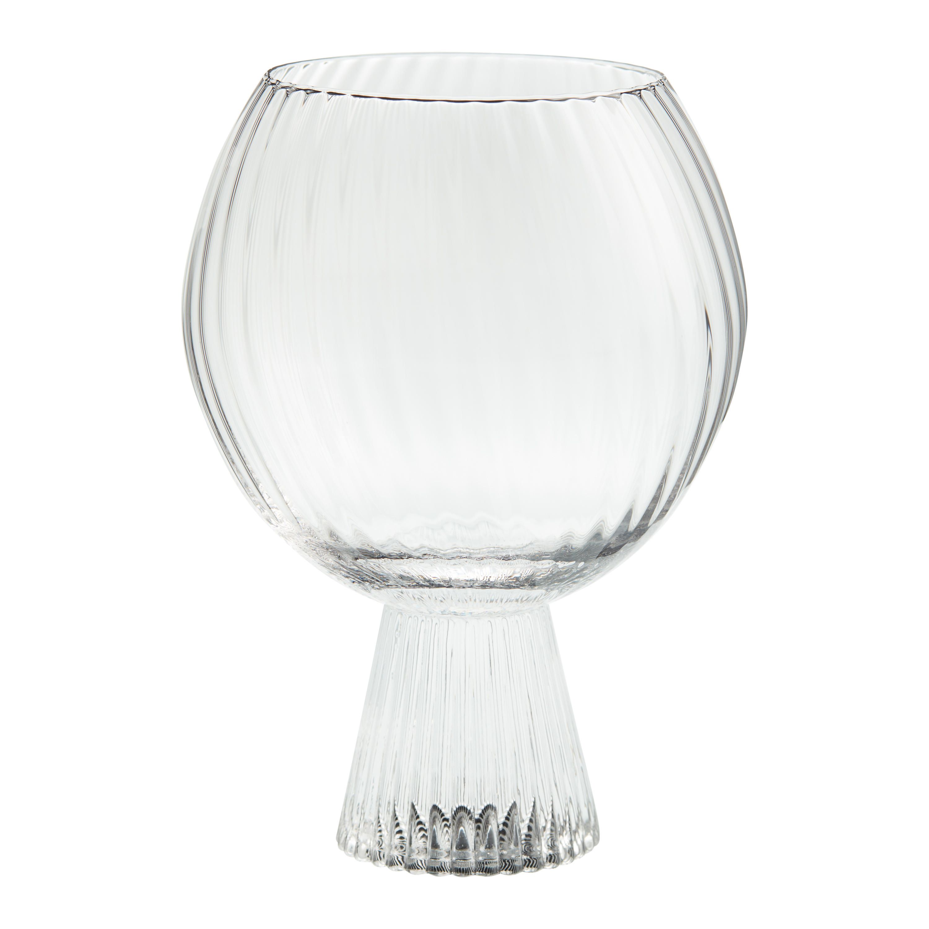 Daphne Ribbed Glass Goblet - World Market | World Market