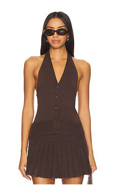 Lovers and Friends Milana Vest in Brown from Revolve.com | Revolve Clothing (Global)