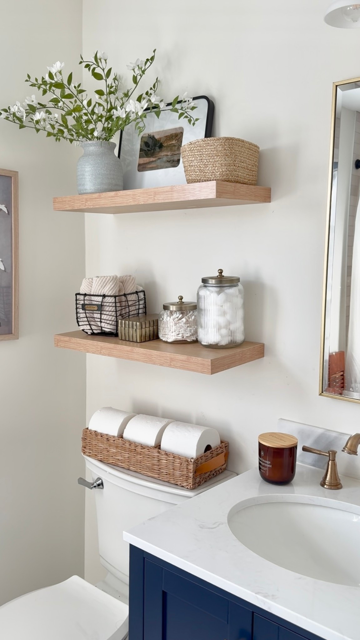Our bathroom shelves have been a favorite since I’ve put them up. The price is amazing. They come 2 to 3 to us that you can choose. The color in the depth is great for a storage.

#LTKHome