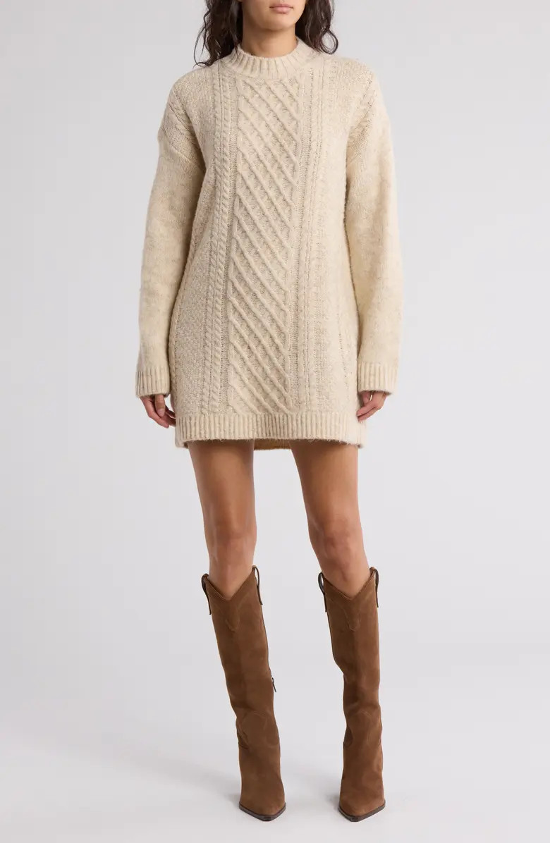 Cable Knit Sweater Minidress | Nordstrom Rack