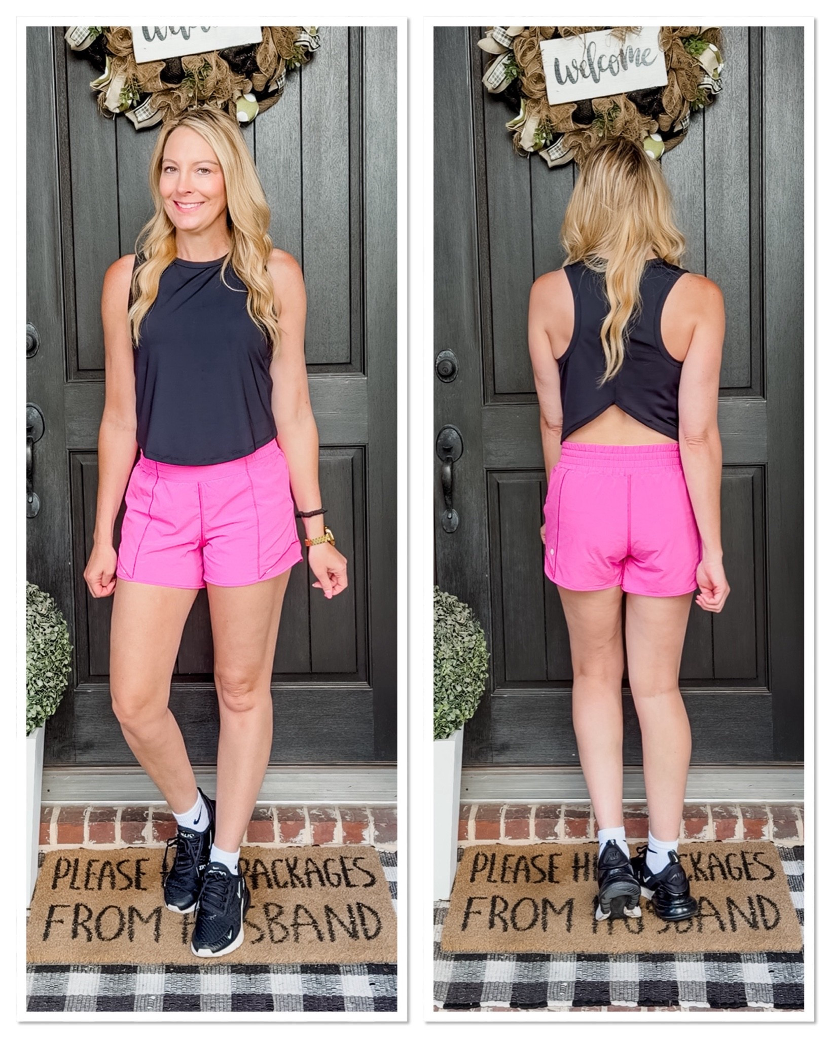 The cutest workout top! I love the detailing in the back and I love that they hit right at the top of my high rise Lulu shorts. Im wearing a small in the top and size 4 in the shorts. 

Athletic outfits | gym outfits | active outfits | tennis | pickleball | running | shorts | tank top | summer outfits | Amazon | Lululemon

#LTKootd #LTKActive #LTKfitnessgoals