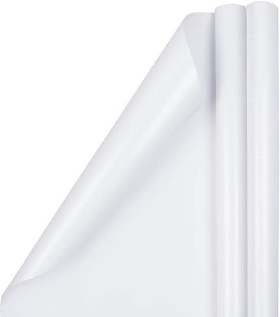 JAM PAPER Gift Wrap - Glossy Wrapping Paper - 25 Sq Ft per Roll - White - 2/Pack | Amazon (US)
